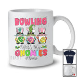 Personalized Bowling With My Gnomies; Awesome Easter Custom Name Three Bunny Gnomes T-Shirt