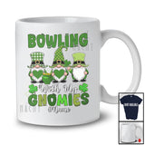 Personalized Bowling With My Gnomies; Lovely St. Patrick's Day Custom Name Three Green Gnomes T-Shirt