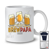 Personalized BrewPapa; Humorous Father's Day Draft Beer Papa; Custom Name Drinking T-Shirt