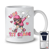 Personalized Bruh I'm In 1st Grade; Amusing Back To School Custom Name Dabbing Girl Students T-Shirt