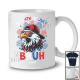 Personalized Bruh It's 4th Of July; Lovely Custom Name Eagle American Flag Fireworks; Patriotic T-Shirt