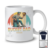 Personalized Bucket Dad; Amazing Father's Day Vintage Retro Custom Name Softball Player T-Shirt