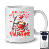 Personalized Bull Terrier And Coffee Only For Valentine; Lovely Custom Name Single; Animal T-Shirt