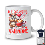 Personalized Bulldog And Coffee Only For Valentine; Lovely Custom Name Single; Animal T-Shirt