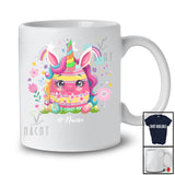 Personalized Bunny Easter Egg Unicorn; Lovely Easter Flowers Custom Name Unicorn; Family T-Shirt