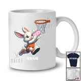 Personalized Bunny Playing Basketball Eggs; Joyful Easter Custom Name Sport Player Team T-Shirt