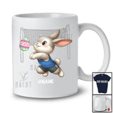 Personalized Bunny Playing Volleyball Eggs; Joyful Easter Custom Name Sport Player Team T-Shirt