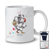 Personalized Bunny Skeleton Riding Chicken; Humorous Easter Eggs Hunting; Custom Name Family T-Shirt