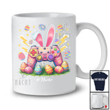 Personalized Bunny Video Games Controller; Colorful Easter Eggs; Custom Name Gamer Gaming T-Shirt