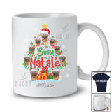 Personalized Buon Natale; Merry Christmas Lights Santa Coffee; Custom Name Italian Coffee Family T-Shirt