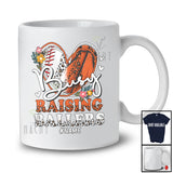 Personalized Busy Raising Ballers; Proud Mother's Day Custom Name Basketball Baseball Player T-Shirt