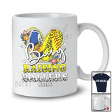 Personalized Busy Raising Ballers; Proud Mother's Day Custom Name Softball Volleyball Player T-Shirt