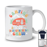 Personalized Camping Kindergarten Crew 2025; Happy Back To School Custom Name Student Teacher T-Shirt