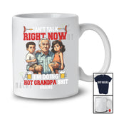 Personalized Can't Talk Right Now; Joyful Father's Day Custom Name Busy Grandpa BBQ Beer; Family T-Shirt