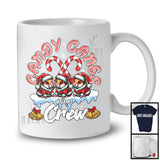 Personalized Candy Canes Crew; Lovely Christmas Custom Name Three Santa Hamster; Snowing T-Shirt