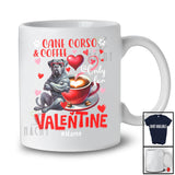 Personalized Cane Corso And Coffee Only For Valentine; Lovely Custom Name Single; Animal T-Shirt