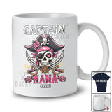 Personalized Captain Nana; Amazing Halloween Costume Pirate Skull; Custom Name Family T-Shirt