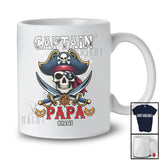 Personalized Captain Papa; Amazing Halloween Costume Pirate Skull; Custom Name Family T-Shirt