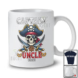 Personalized Captain Uncle; Amazing Halloween Costume Pirate Skull; Custom Name Family T-Shirt