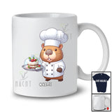 Personalized Capybara Chef Cook Cooking; Lovely Custom Name Lunch Lady Chef Animal T-Shirt