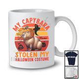 Personalized Capybara Stolen My Halloween Costume; Scary Pumpkin Face; Custom Name T-Shirt