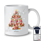 Personalized Capybaras Christmas Tree; Joyful Custom Name Santa Capybaras Animal; X-mas Lights T-Shirt