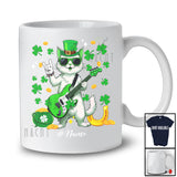 Personalized Cat Rock; Lovely St. Patrick's Day Cat Sunglasses Bass Player; Custom Name Guitarist T-Shirt