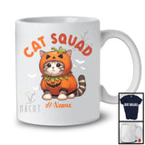 Personalized Cat Squad; Lovely Halloween Custom Name Cat Pumpkin Cosplay; Animal T-Shirt