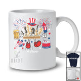 Personalized Chess Drinking Beer; Proud 4th Of July Custom Name Chess Player; Patriotic T-Shirt