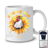 Personalized Chicken Mom; Amazing Mother's Day Custom Name Chicken Owner; Sunflower T-Shirt