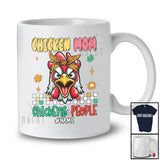 Personalized Chicken Mom; Joyful Mother's Day Flowers Custom Name Chicken Farmer; Family T-Shirt