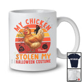 Personalized Chicken Stolen My Halloween Costume; Scary Pumpkin Face; Custom Name T-Shirt