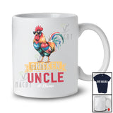 Personalized Chicken Uncle; Proud Father's Day Vintage Chicken Sunglasses; Custom Name Farmer T-Shirt