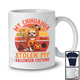 Personalized Chihuahua Stolen My Halloween Costume; Scary Pumpkin Face; Custom Name T-Shirt