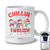 Personalized Chillin' With My English Snowmies; Amusing Christmas Snowman; Custom Name Teacher T-Shirt