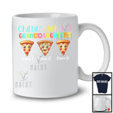 Personalized Chillin' With My Granddaughters; Lovely Three Pizza Custom Name; Food Lover T-Shirt