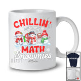 Personalized Chillin' With My Math Snowmies; Amusing Christmas Snowman; Custom Name Teacher T-Shirt