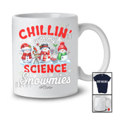 Personalized Chillin' With My Science Snowmies; Amusing Christmas Snowman; Custom Name Teacher T-Shirt
