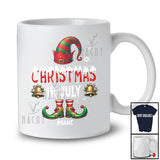 Personalized Christmas In July; Awesome Summer Vacation Custom Name Elf Lover; Family T-Shirt