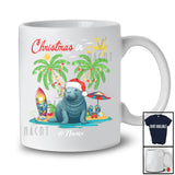 Personalized Christmas In July; Lovely Summer Vacation Custom Name Manatee Beach; Sea Animal T-Shirt