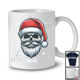 Personalized Christmas Santa Skull; Humorous X-mas Custom Name Skull; Snow Family Group T-Shirt