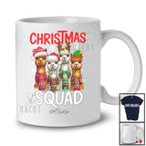 Personalized Christmas Squad; Amusing Christmas Lights Four Alpacas; Custom Name Wild Animal T-Shirt