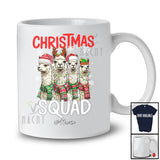 Personalized Christmas Squad; Amusing X-mas Lights Four Llamas; Custom Name Wild Animal T-Shirt