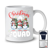 Personalized Christmas Squad; Awesome X-mas Custom Name Three Snowman; Family T-Shirt