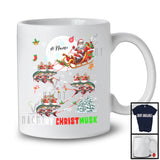 Personalized Christmusk; Lovely Christmas Santa Sleigh Muskellunge; Custom Name Fishing T-Shirt