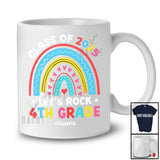 Personalized Class Of 2025 Rock 4th Grade; Joyful Back To School Rainbow; Custom Name Students T-Shirt