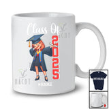 Personalized Class Of 2025; Joyful Graduation Seniors Dabbing Girl; Custom Name Women Graduate T-Shirt