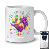 Personalized Cluckdi Gras; Joyful Mardi Gras Masked Beads Chicken; Custom Name Festival Parades T-Shirt