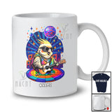 Personalized Cockatiel Sunglasses Disco Playing Rock Guitar; Amusing Custom Name Guitarist Music T-Shirt
