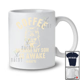 Personalized Coffee Because My Son Is Awake; Happy Father's Day Vintage Cat; Family T-Shirt